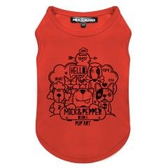 T-Shirt Doodle Orange pour chiens - Milk&Pepper