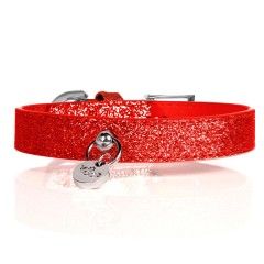 Collier Stardust Rouge pour chien - Milk&Pepper
