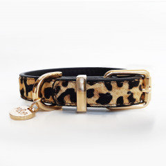 Collier en cuir pour chien Léopard - Milk&Pepper