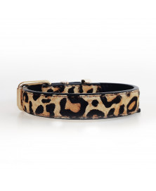 Collier en cuir pour chien Léopard - Milk&Pepper