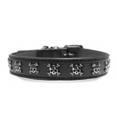 Collier en cuir pour chien Calavera - Milk&Pepper