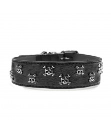 Calavera Leather Dog Collar - Milk&Pepper