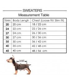 Guide des tailles pulls pour chiens - Milk&Pepper