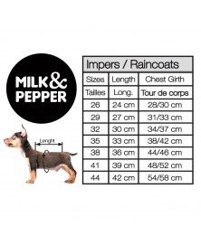 Guide des tailles coupe-vent pour chiens - Milk&Pepper