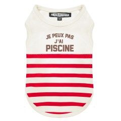 T-Shirt Pool Rouge pour chiens - Milk&Pepper