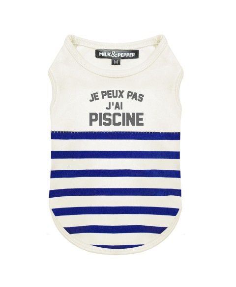 T-Shirt Pool Bleu pour chiens - Milk&Pepper